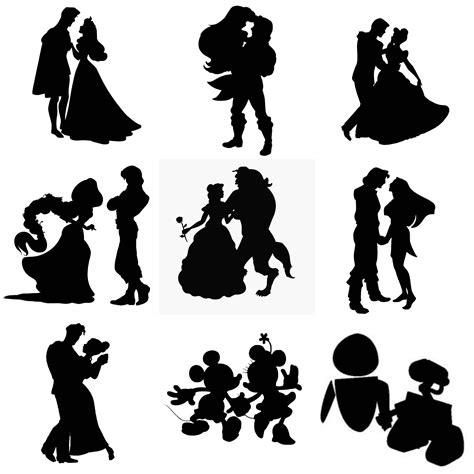 disney couple silhouette